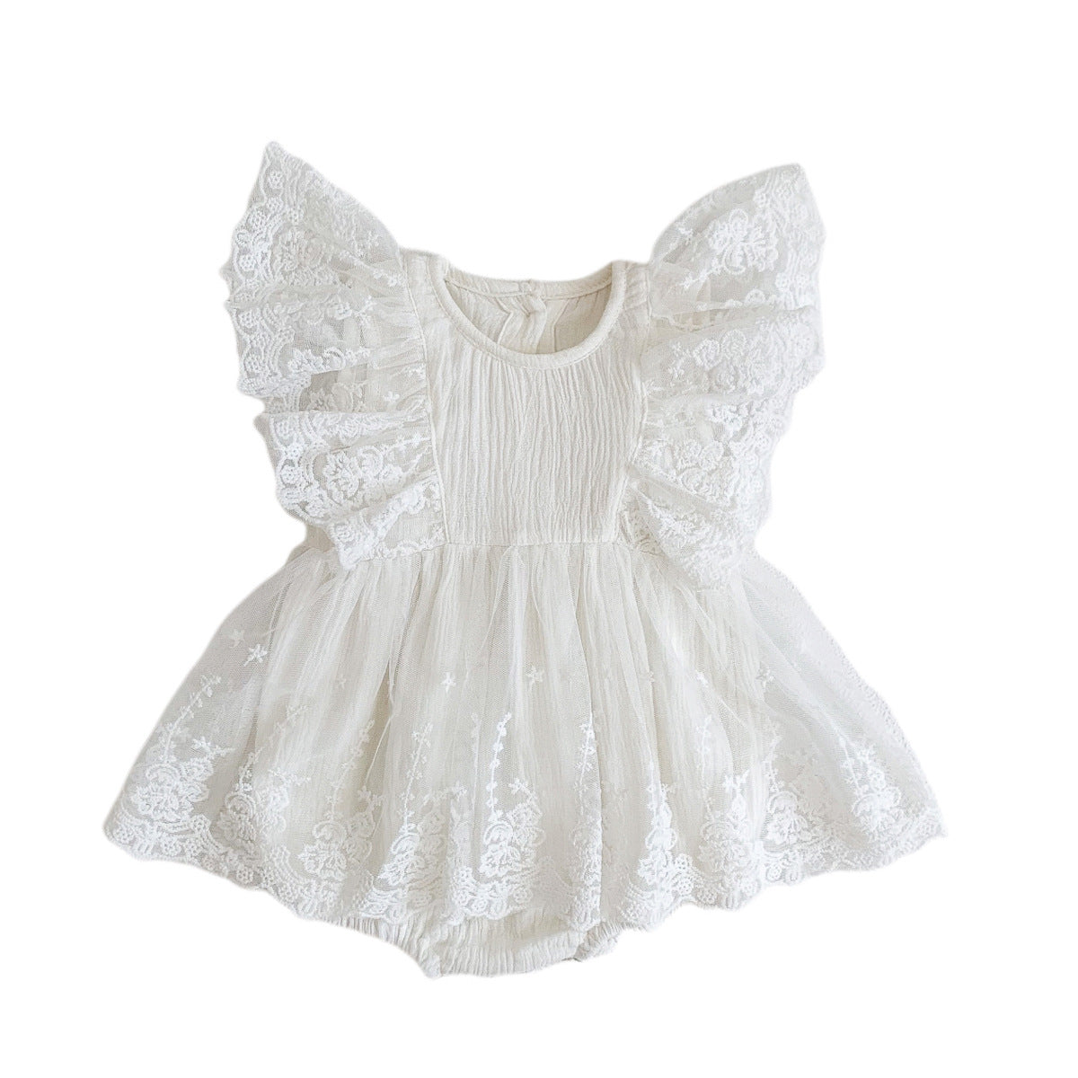 A baby clothes summer jumpsuit baby western lace bag fart clothes baby summer princess dress for 100 days - Mixbatch