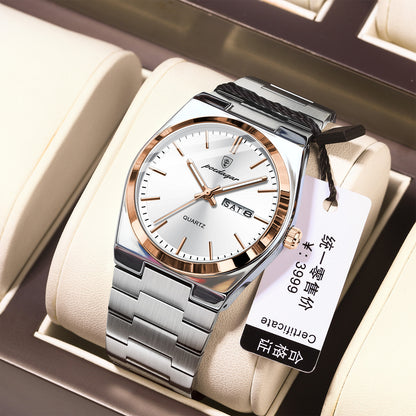 Xīnkuǎn fángshuǐ shuāng rìlì nán xuéshēng wàimào xiūxián shíshàng yùndòng shíyīng biǎo 930 24 / 5,000 New waterproof dual calendar male student foreign trade leisure fashion sports quartz watch 930