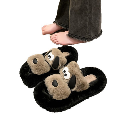A cartoon plush slipper