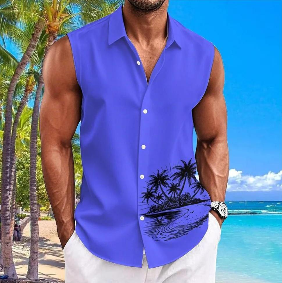 A Shirt Men's Sleeveless Lapel