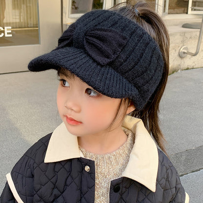 A children's knitted wool hat
