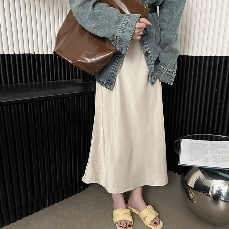 A Open-toed Square Head Flat Bottom Women's Summer Slippers