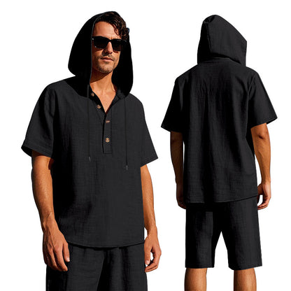 A Hooded Short Sleeve Suit