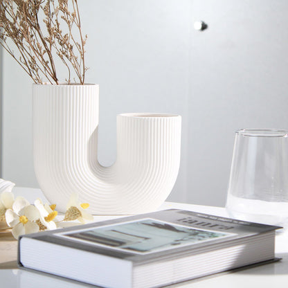 A U-shaped ceramic vase-new