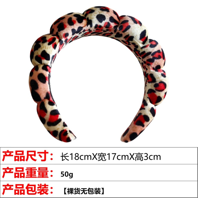 A high cranial top hair accessories women wash face bath clouds sponge headband makeup remover hair band headband