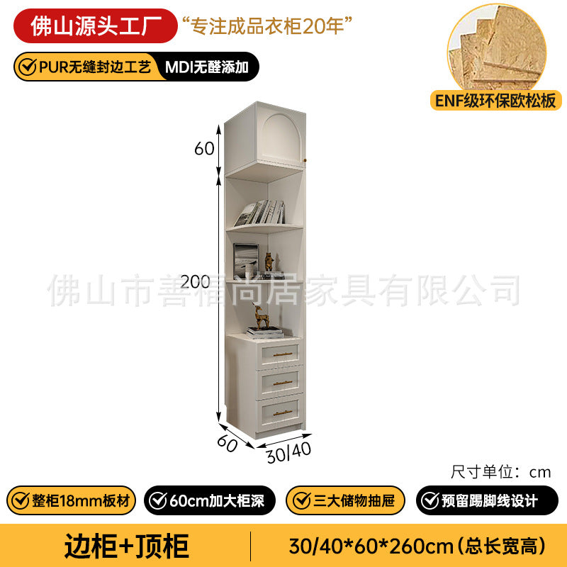 A The solid wood wardrobe with OSB board ENF grade melamine paint finish