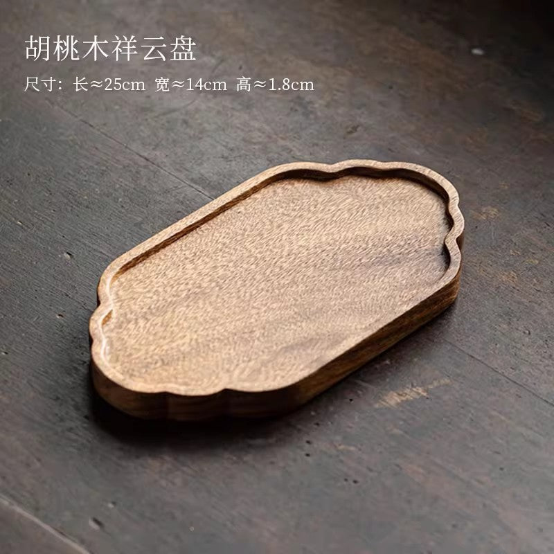 A walnut solid wood tray snack tray