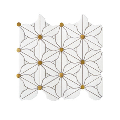 A metal stone mosaic wall tile