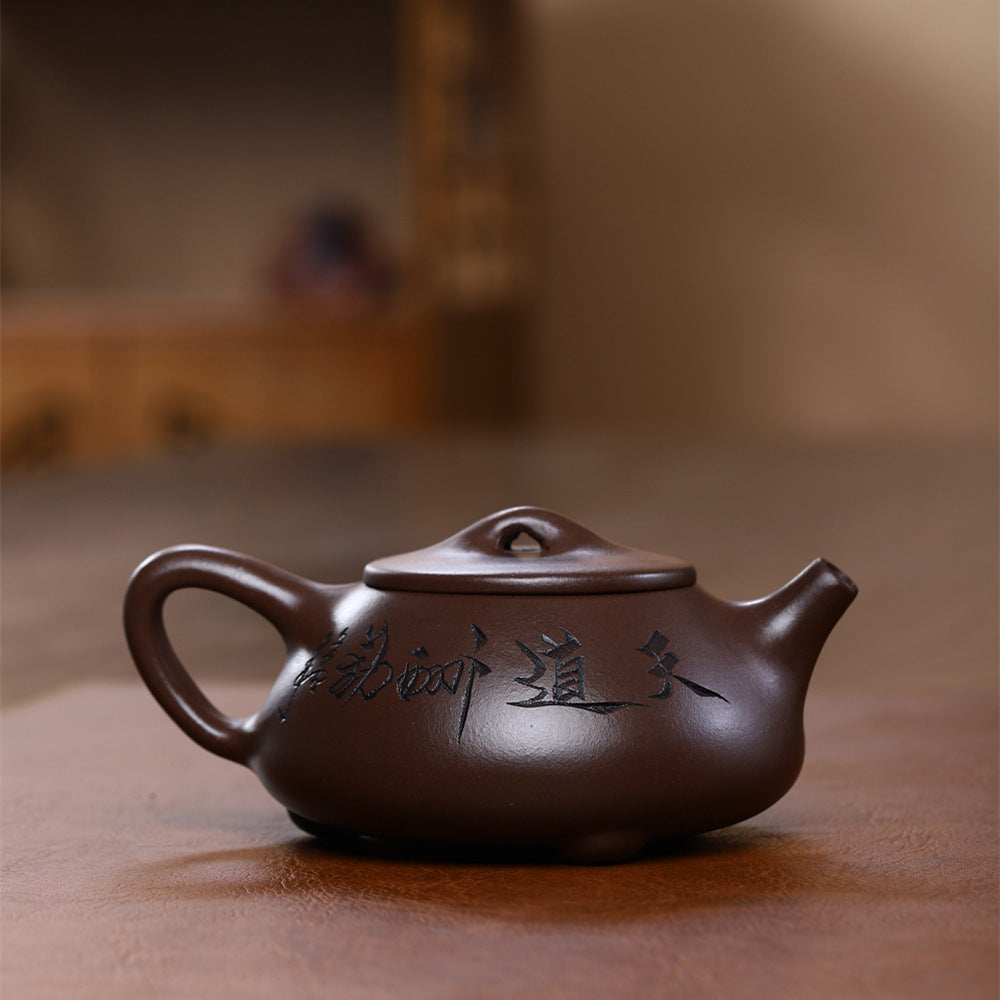 A Purple clay purple clay pot teapot tea set