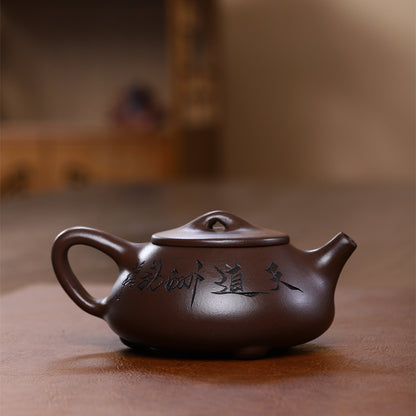 A Purple clay purple clay pot teapot tea set