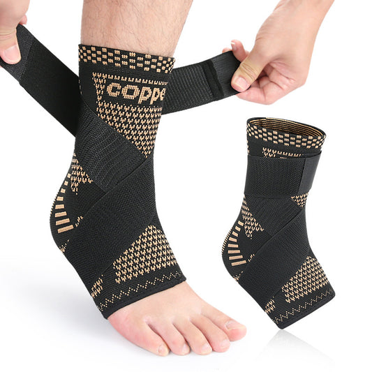 A strap pressurized ankle brace nylon knitted elastic ankle brace basketball running mountaineering pressurized fixed ankle brace