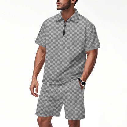 A short-sleeved shorts set