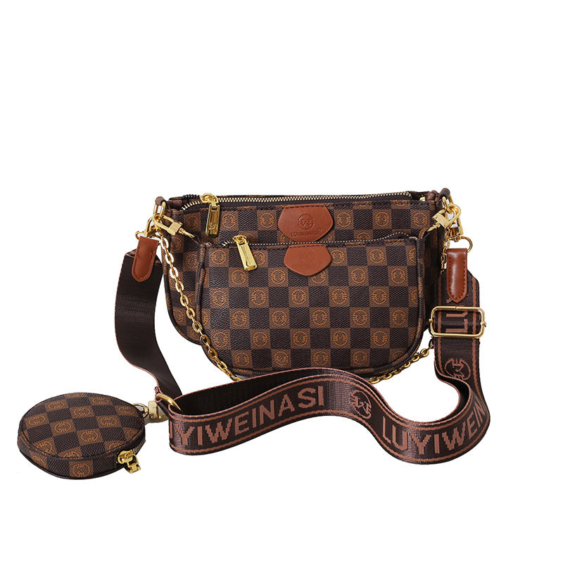 A new high-end printed letters retro shoulder messenger small square bag versatile child and mother bag - Mixbatch