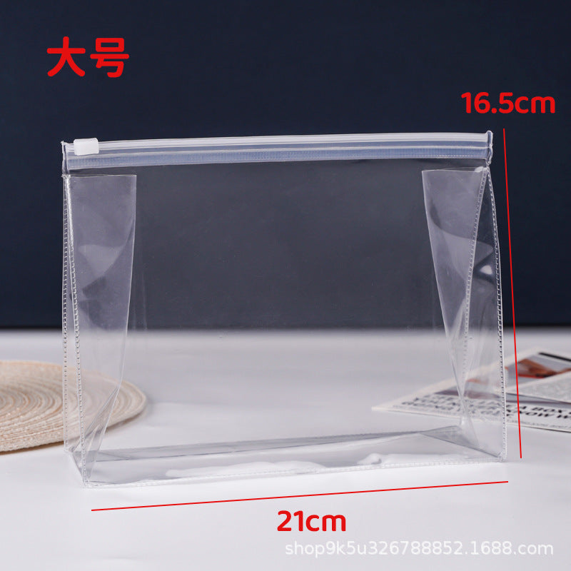 A transparent matte pvc zipper bag, cosmetic skin care tool storage bag, transparent jewelry packaging bag