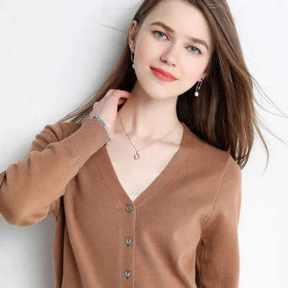 A knitted cardigan jacket