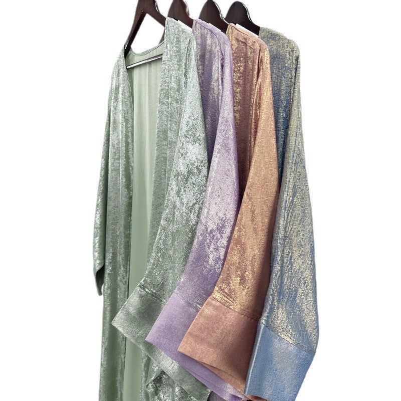 Women's clothing with Middle Eastern abaya Muslim bronzing robe - Mixbatch