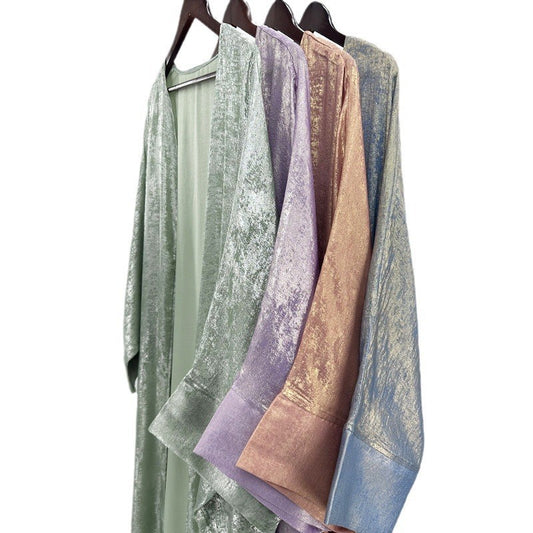 Women's clothing with Middle Eastern abaya Muslim bronzing robe - Mixbatch