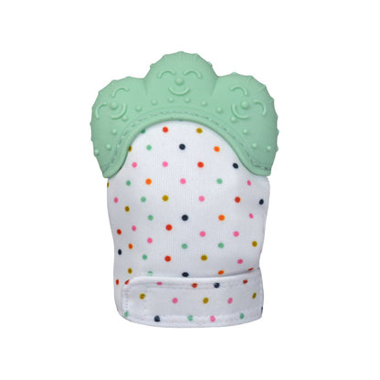 A Silicone molar gloves Food grade Baby imitation finger molar stick Hand guard Sound toy