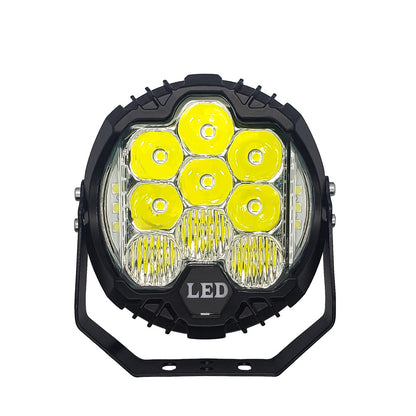 مصباح LED للسيارة 5/7/9 بوصة 90 واط، مصباح عمل مضيء ثلاثي الجوانب، خزان 300، مصباح خارجي معدل لمركبات الطرق الوعرة