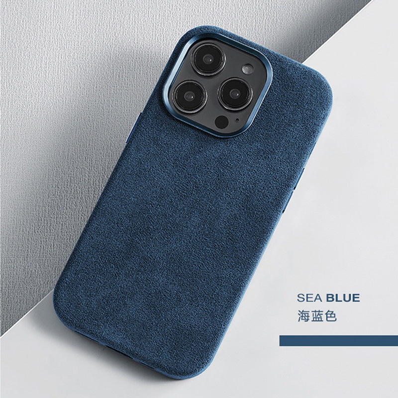 A Applicable to Apple 17promax mobile phone case, high-end flip fur iphone16pro new protective case 15p.