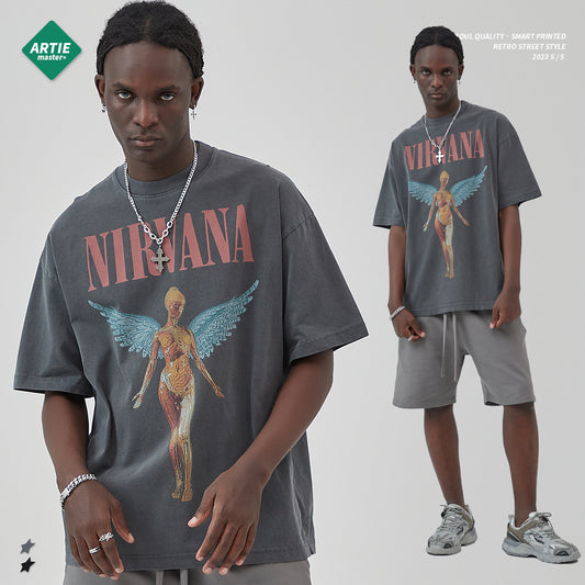 A printed vintage short sleeve