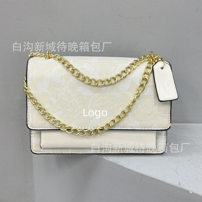 A cross-border bags chain old flower versatile new women's bags simple trend line foreign trade shoulder crossbody armpit women's bags - Mixbatch