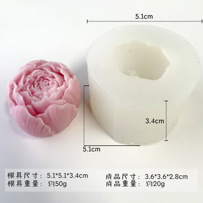 A flower candle silicone mold
