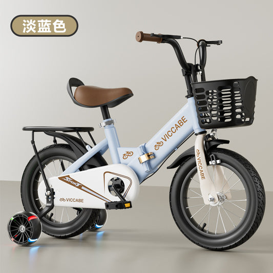 A children's bicycle is foldable
