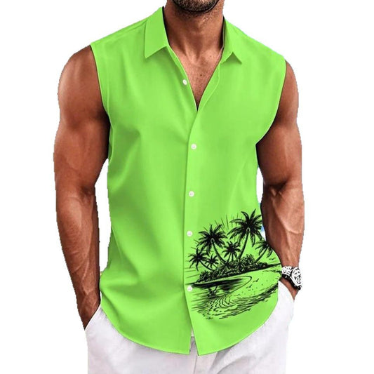 A Shirt Men's Sleeveless Lapel