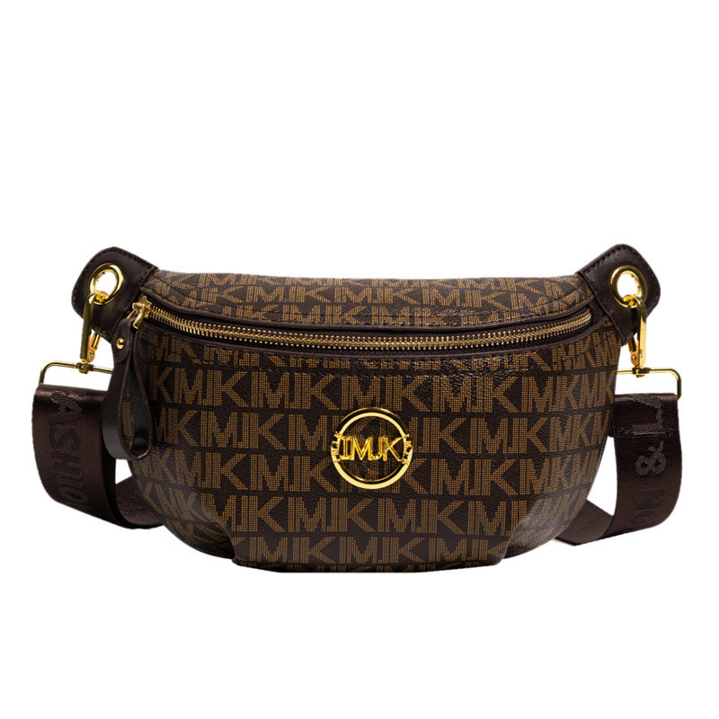 A ancient flower women's bag fashion breast bag trend fanny pack versatile messenger bag texture shoulder bag - Mixbatch