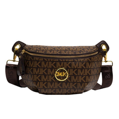 A ancient flower women's bag fashion breast bag trend fanny pack versatile messenger bag texture shoulder bag - Mixbatch