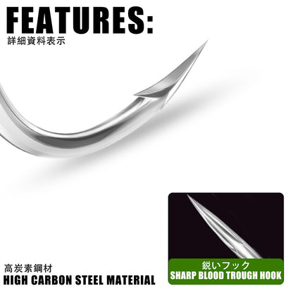 A Treble Hooks 3x Strength – Durable, Rust-resistant with Blood Groove
