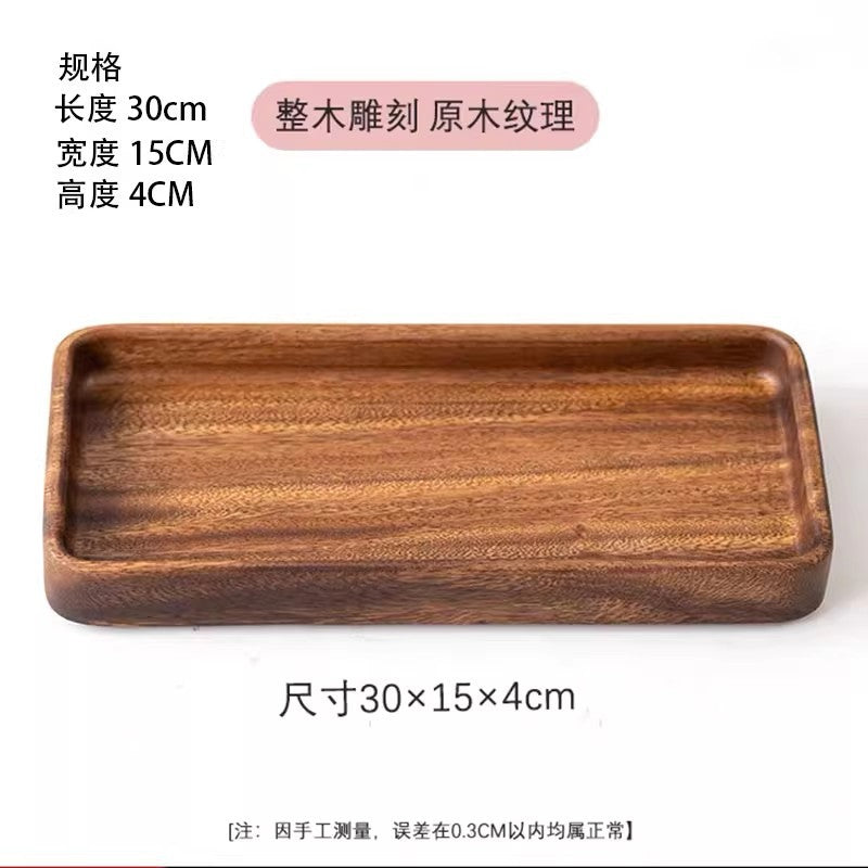 A walnut solid wood tray snack tray