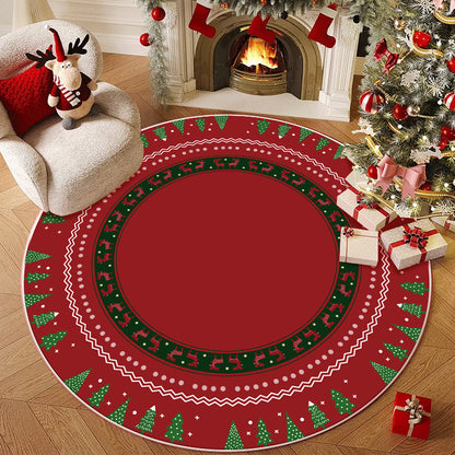 A round carpet floor mat