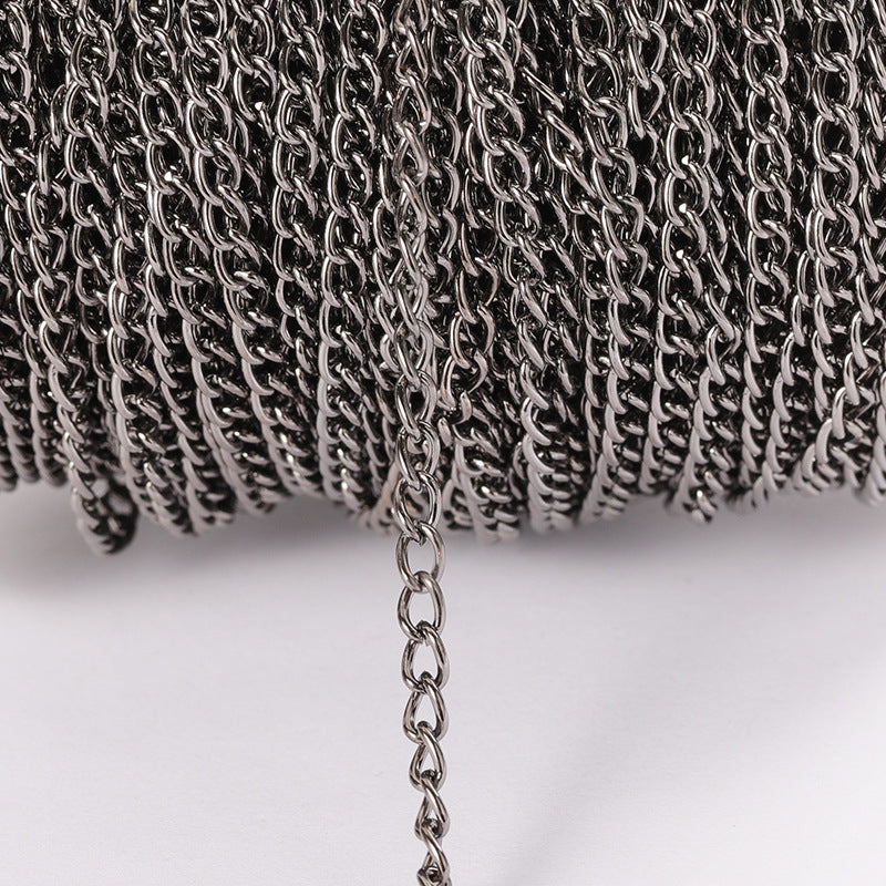 A DIY jewelry accessories, encrypted iron chain, necklace jewelry chain, hairpin tail chain, hair accessories fringed chain connecting chain