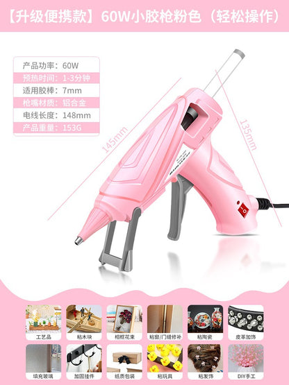 A hot melt glue gun