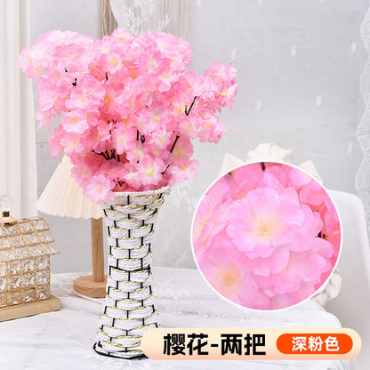 A Simulation Cherry Blossom Branch Cherry Blossom Tree Plastic Peach Blossom Arrangement Wedding Ceiling Decoration Indoor Home Tabletop Ornament
