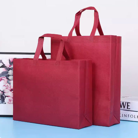 A Non-woven bag custom spot blank thickened takeaway packing bag shoe shopping tote bag packaging bag wholesale MOQ: 200PIECE - Mixbatch