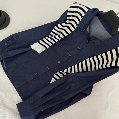 A denim suit