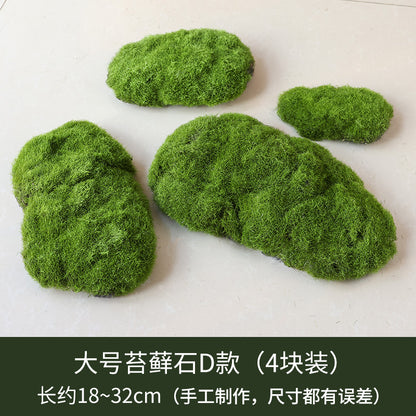 A simulated plant wall accessories with grass decoration background wall simulated moss stone moss moss hair planting stone