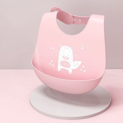 Baby silicone bibs, baby eating bibs,  waterproof rice pockets,saliva napkins 0.08kg - Mixbatch