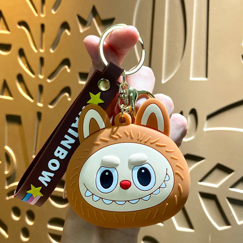 A cartoon cute rabub change bag children's small gift key chain pendant card - Mixbatch