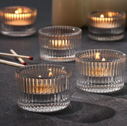 A Transparent glass candle cup Hot-selling candle holder cup Popular candle cup Empty glass aromatherapy cup