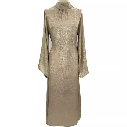 Muslim Women's Dress Dubai Morocco Middle Eastern Dress Flash Bronzing Dress Robe - Mixbatch