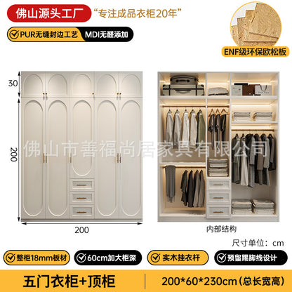 A The solid wood wardrobe with OSB board ENF grade melamine paint finish