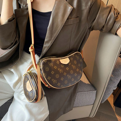 A new pea bag, high-quality texture mother bag, light luxury retro fashion shoulder messenger bag