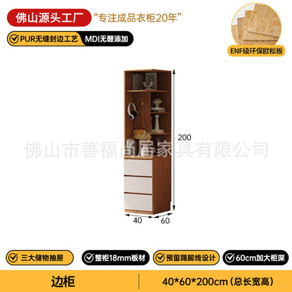 A The solid wood wardrobe with OSB board ENF grade melamine paint finish