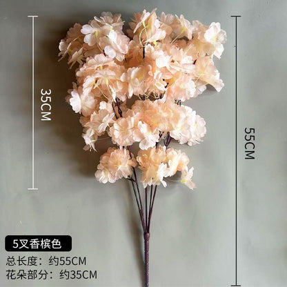 A simulated cherry blossom branch cherry blossom tree plastic wedding decoration peach blossom pear blossom indoor living room ceiling simulated flower fake flower