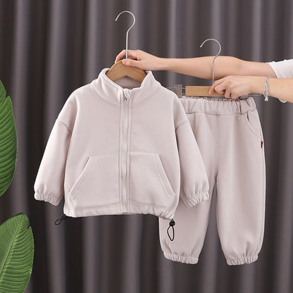 A children's long-sleeved suit