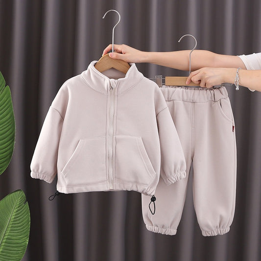 A children's long-sleeved suit